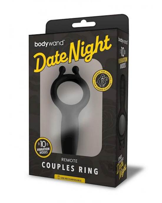 Bodywand Date Night Couples Ring Black