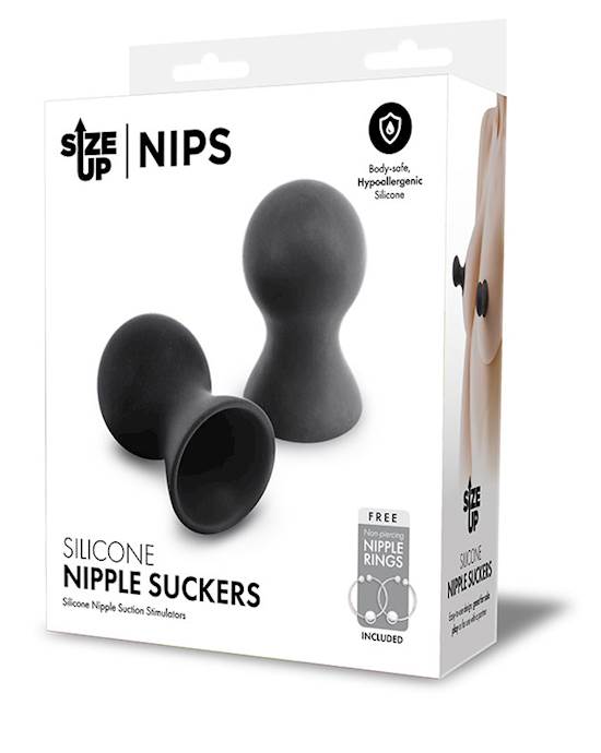 Size Up Nips Silicone Nipple Suckers Black