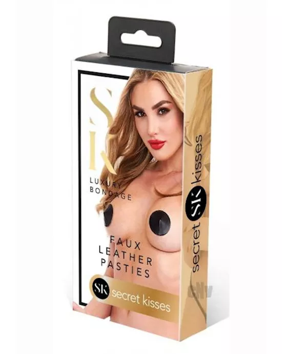 Secret Kisses Faux Leather Pasties