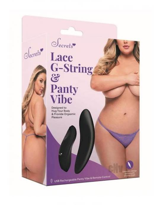 Sk Lace Gstring Panty Vibe Qs Purple