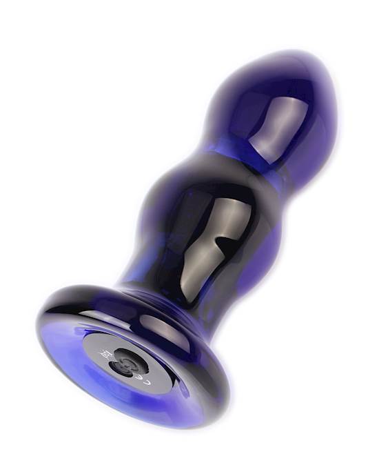 Eris Infinity Vibrating Glass Butt Plug