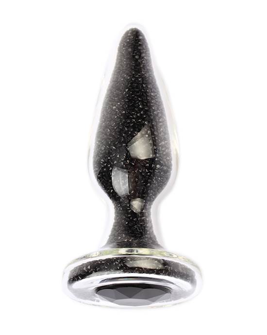 Glitter Gem Glass Butt Plug
