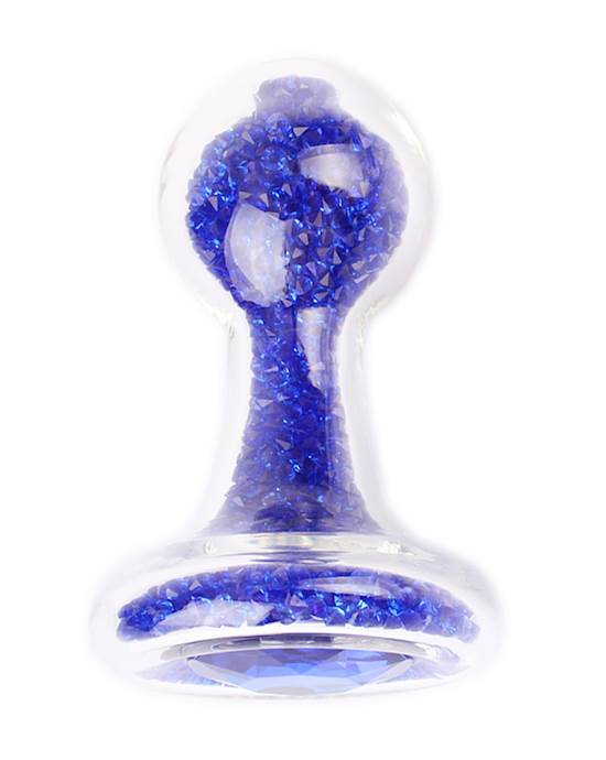 Glitter Gem Sphere Glass Butt Plug