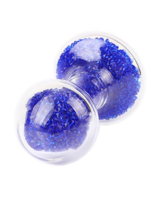 Glitter Gem Sphere Glass Butt Plug