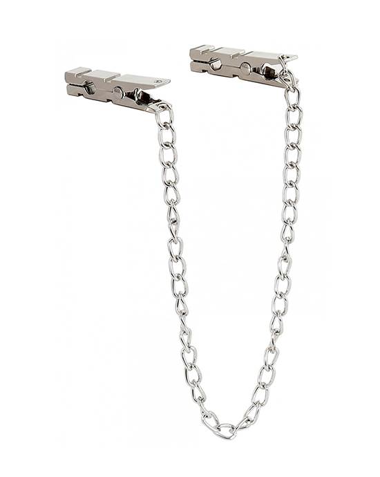 KinKi Peg Nipple Clamps with Chain