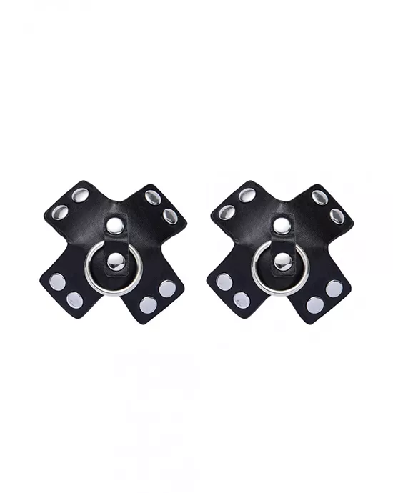 KinKi LeatherLook Nipple Covers with ORing