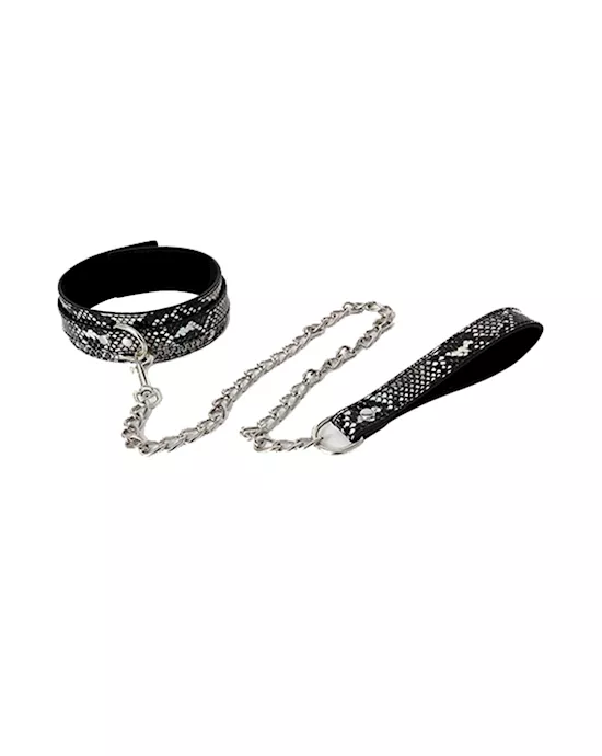Share Satisfaction SnakePrint Collar with Leash