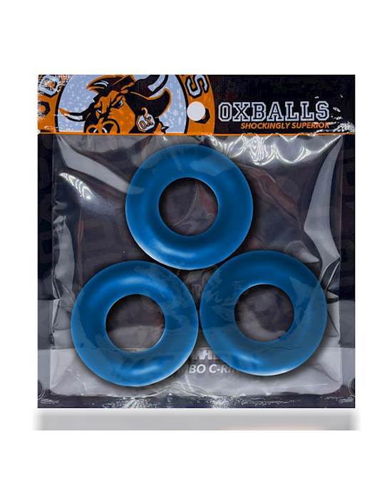 Fat Willy 3-pack Jumbo Cockrings Space Blue