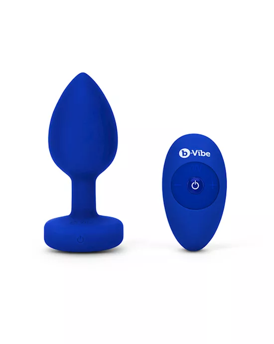 bVibe Vibrating Jewel Plug LXl Navy