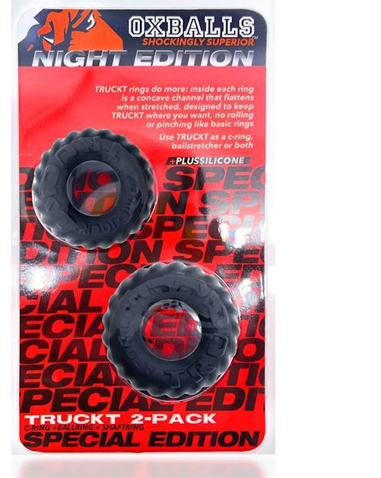 Truckt 2-piece Cockring Plus-silicone Special Edition Night