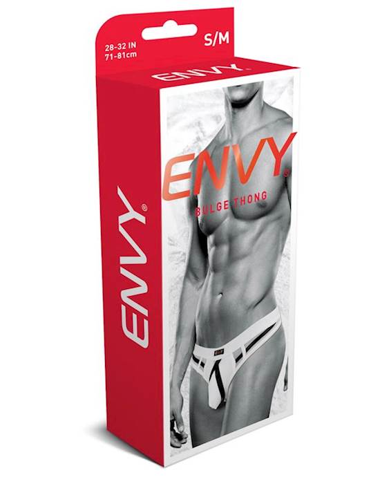 Envy Bulge Thong - White - S/m Bx
