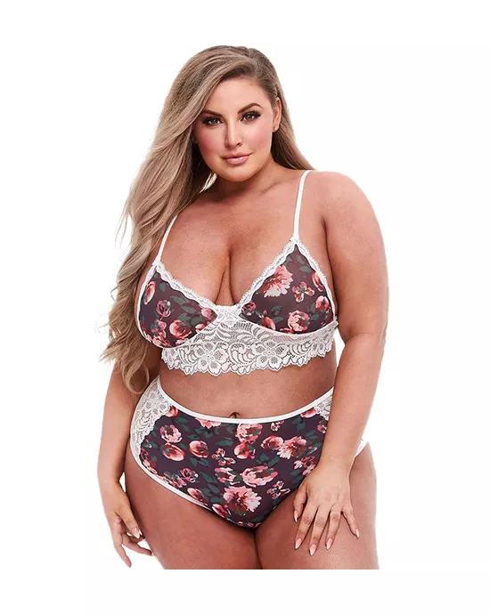Floral  Lace Bikini Set