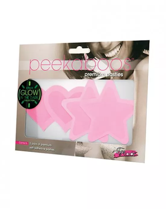 Peekaboo Gitd Heartsstars Hot Pink