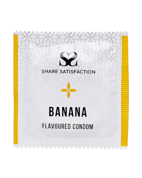 Share Satisfaction Banana Flavoured Condoms  50 pack