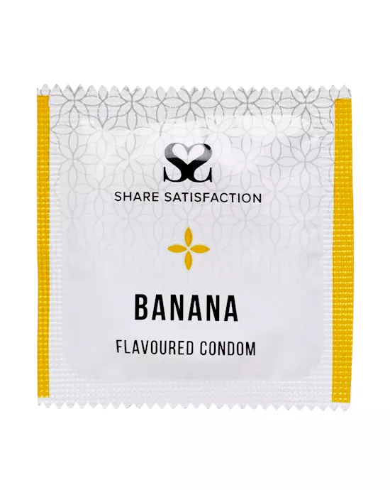 Share Satisfaction Banana Flavoured Condoms  50 pack