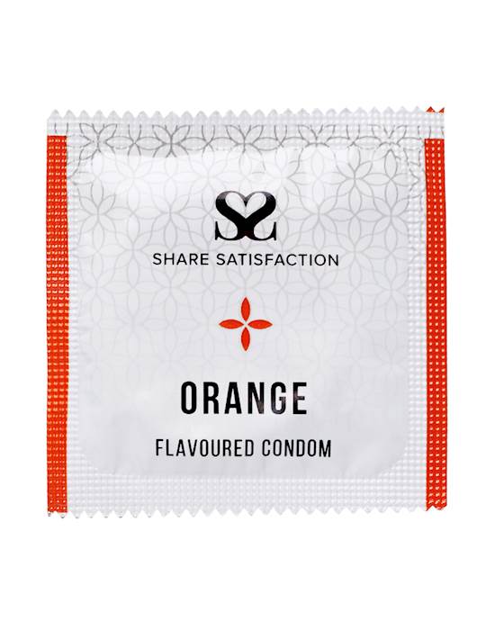 Share Satisfaction Orange Flavoured Condoms  500 Bulk Pack
