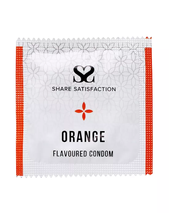Share Satisfaction Orange Flavoured Condoms  500 Bulk Pack