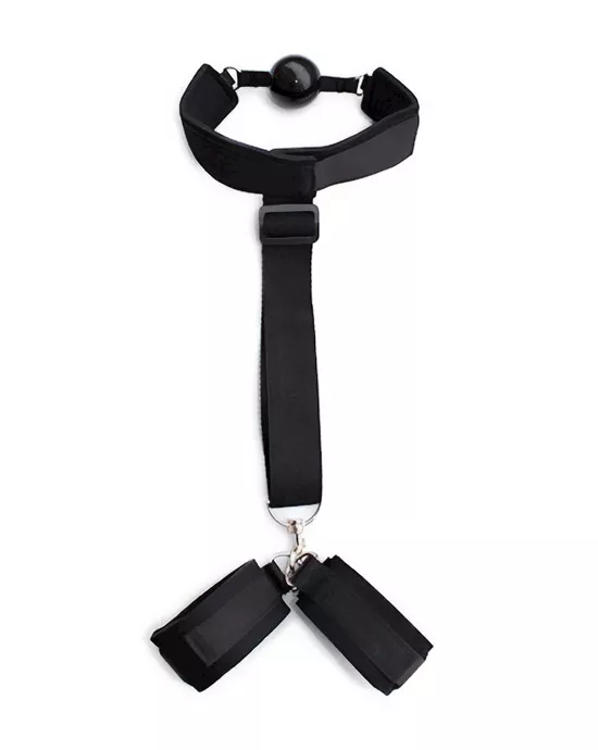KinKi Gag with Attached Handcuffs