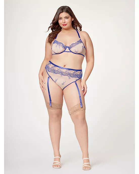 Sheer Elegance Two Piece Bra Set STM11484XBlue3X4X