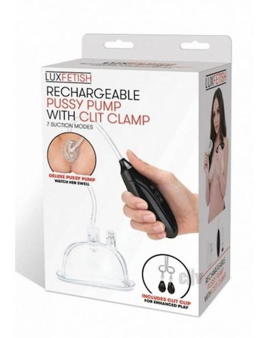 Lux F Rechargeable Pussy Pump wClit Clamp