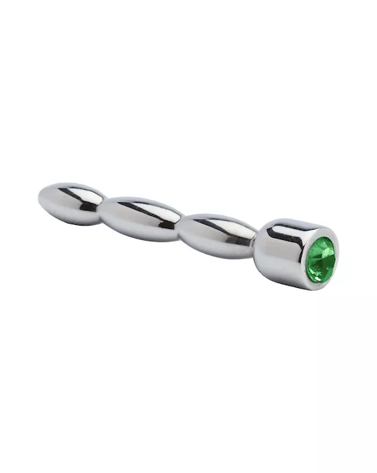Kink Range Jewell Tipped Penis Plug  19 Inch