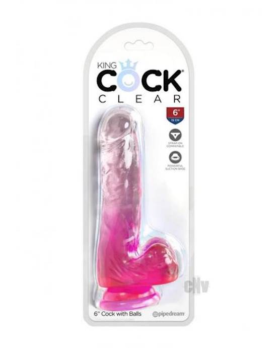 Kc 6 Cock Clear Wballs Pink
