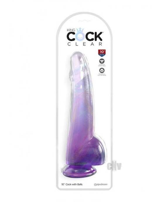 Kc 10 Cock Clear W/balls Purple