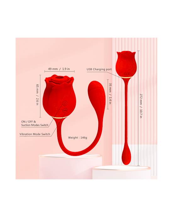 Amore Rose Tail Suction Vibrator