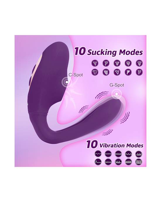 Amore Axelo Double Prong Couples Suction Vibrator With Remote