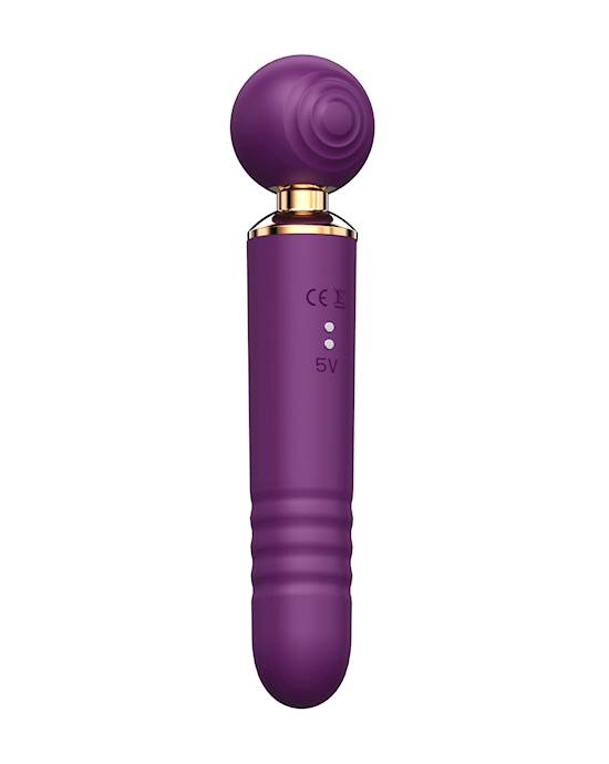 Amore Glamour Suction Tapping Thrusting Wand Vibrator