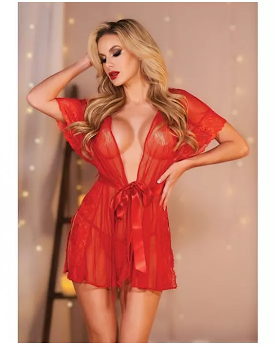 Allure Leah Lace  Mesh Open Side Cover Up