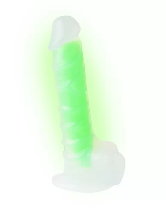 Nood Colours Glow in the Dark Veiny Dildo with Balls
