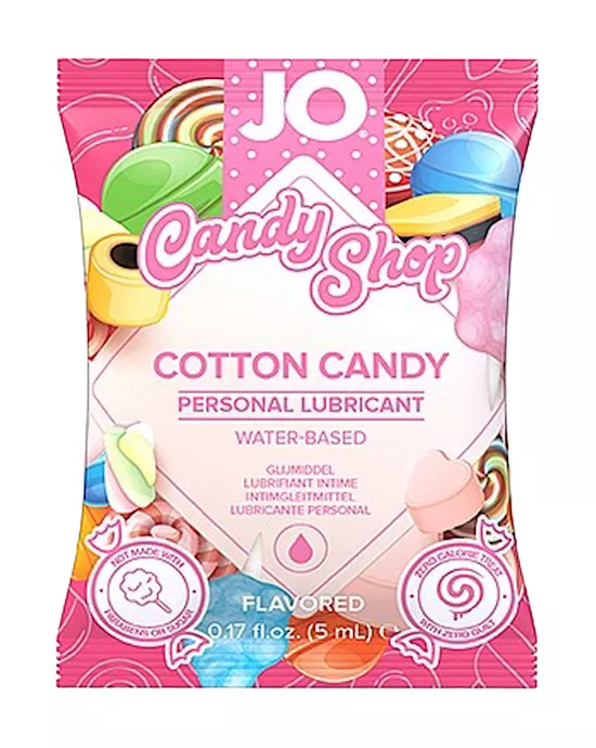 System Jo Candy Shop  Cotton Candy Water Based Lubricant Sample