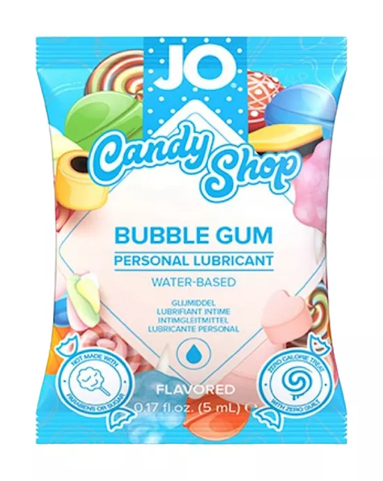 System Jo Candy Shop  Bubble Gum Water Based Lubricant Sample