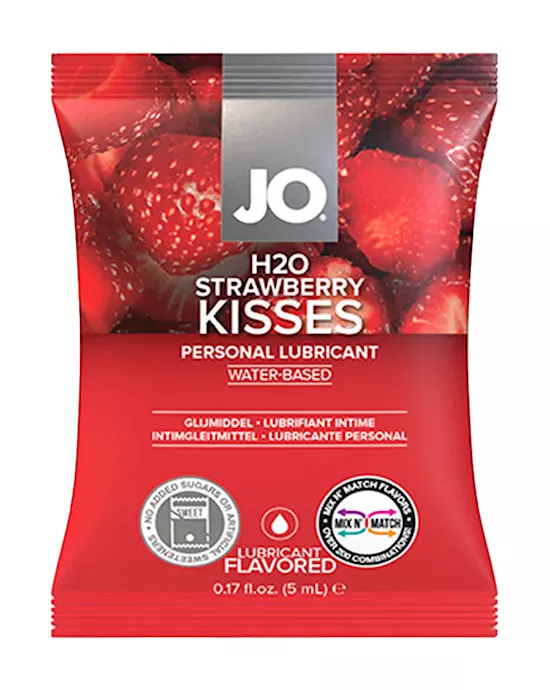 System Jo H2O Strawberry Kisses Water Based Lubricant Sample