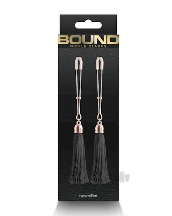 Bound Nipple Clamps T1 Rose Gld/blk