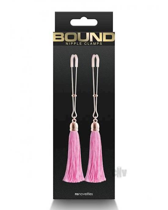 Bound Nipple Clamps T1 Rose Gldpnk