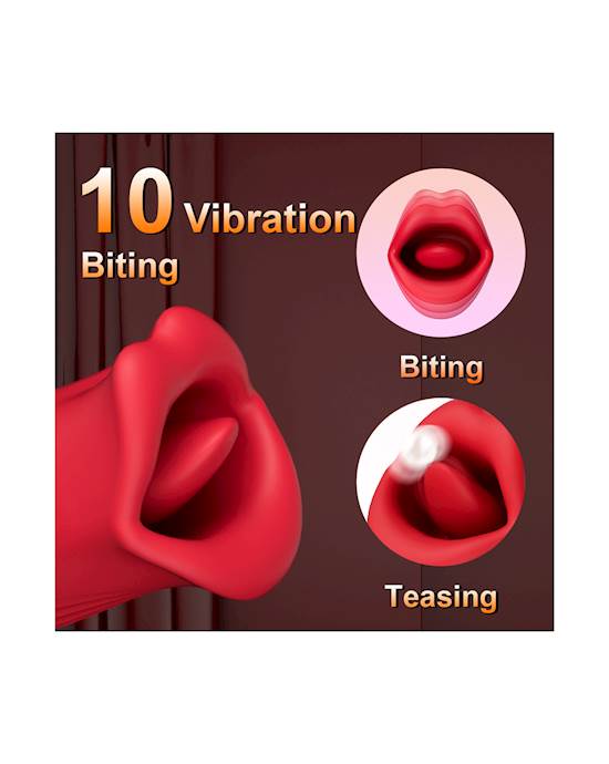 Luscious Lips Licking Vibrator With Flapper Egg