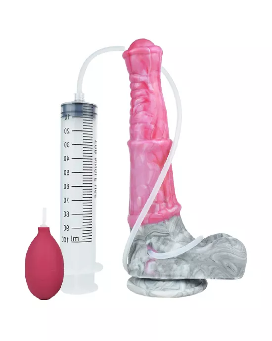 Wild Mischievous Mustang Squirting Fantasy Dildo with Balls