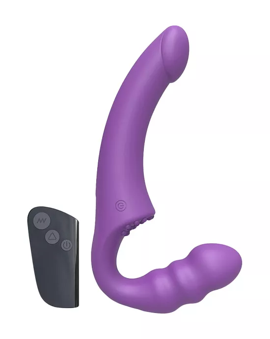 Slimline Remote Controlled Vibrating Strapless StrapOn