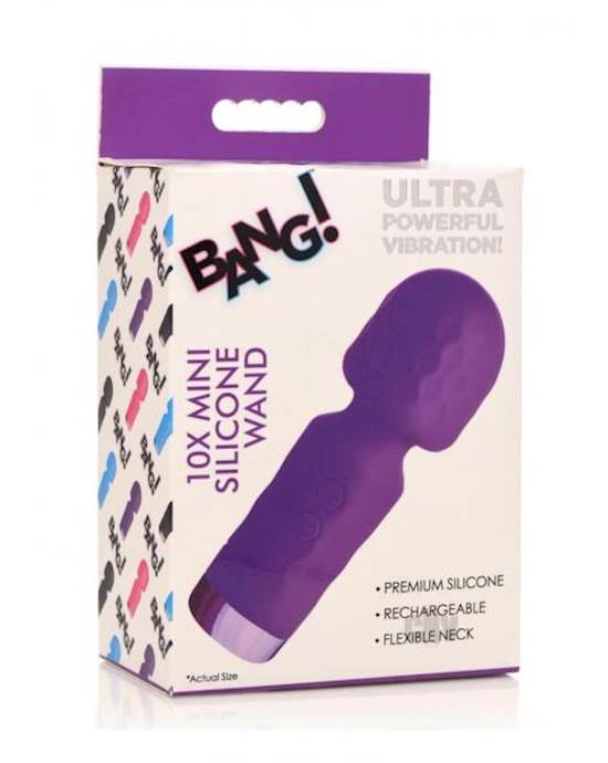 Bang 10x Mini Silicone Wand Purple