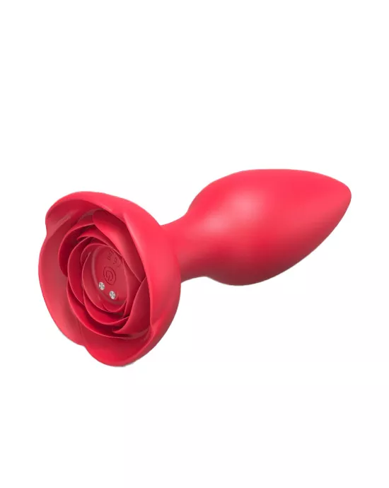 Rose Vibrating Butt Plug