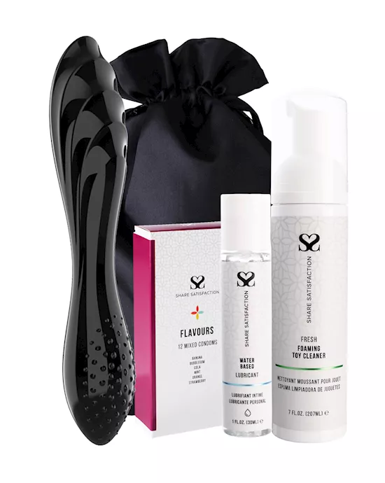 FREE Satisfyer Dazzling Crystal 1 Glass Dildo  Essentials Bundle