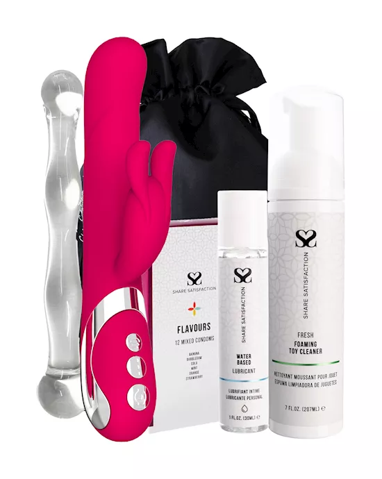 Amore Lina Rotating Rabbit Vibrator  Essentials Bundle