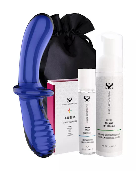 FREE Satisfyer Double Crystal Glass Dildo  Essentials Bundle