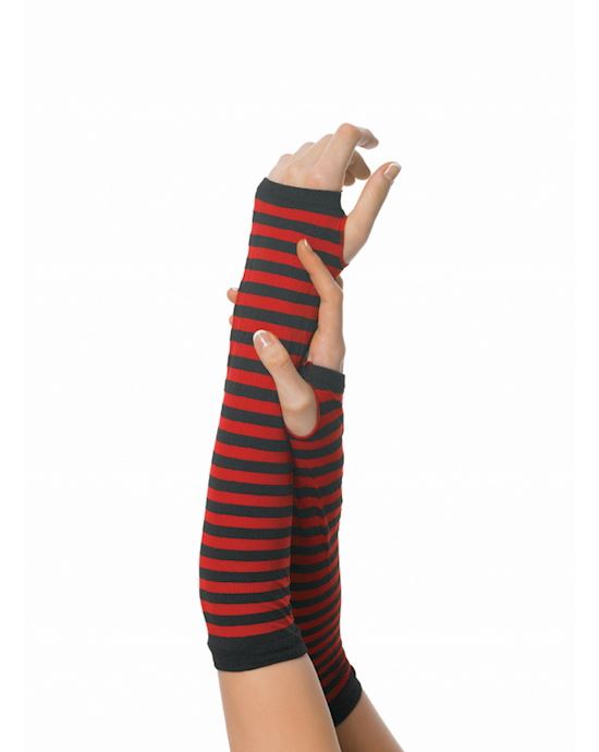 Nylon Striped Arm Warmers