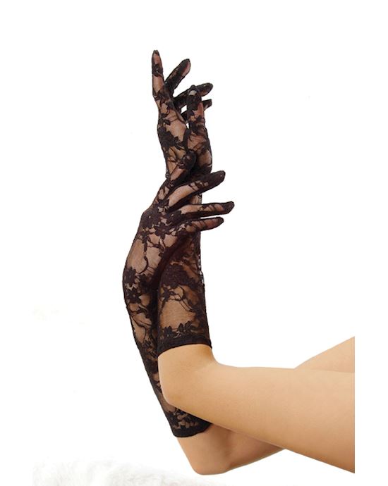 Stretch Lace Glove Elb Lgth