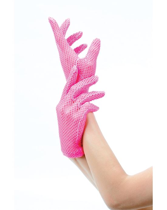 Fishnet Wrist Length Gloves