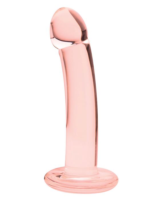 6 Basic Curved Glass Dildo Pink
