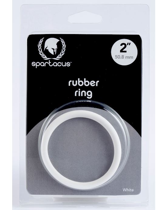 2 Rubber Cock Ring White